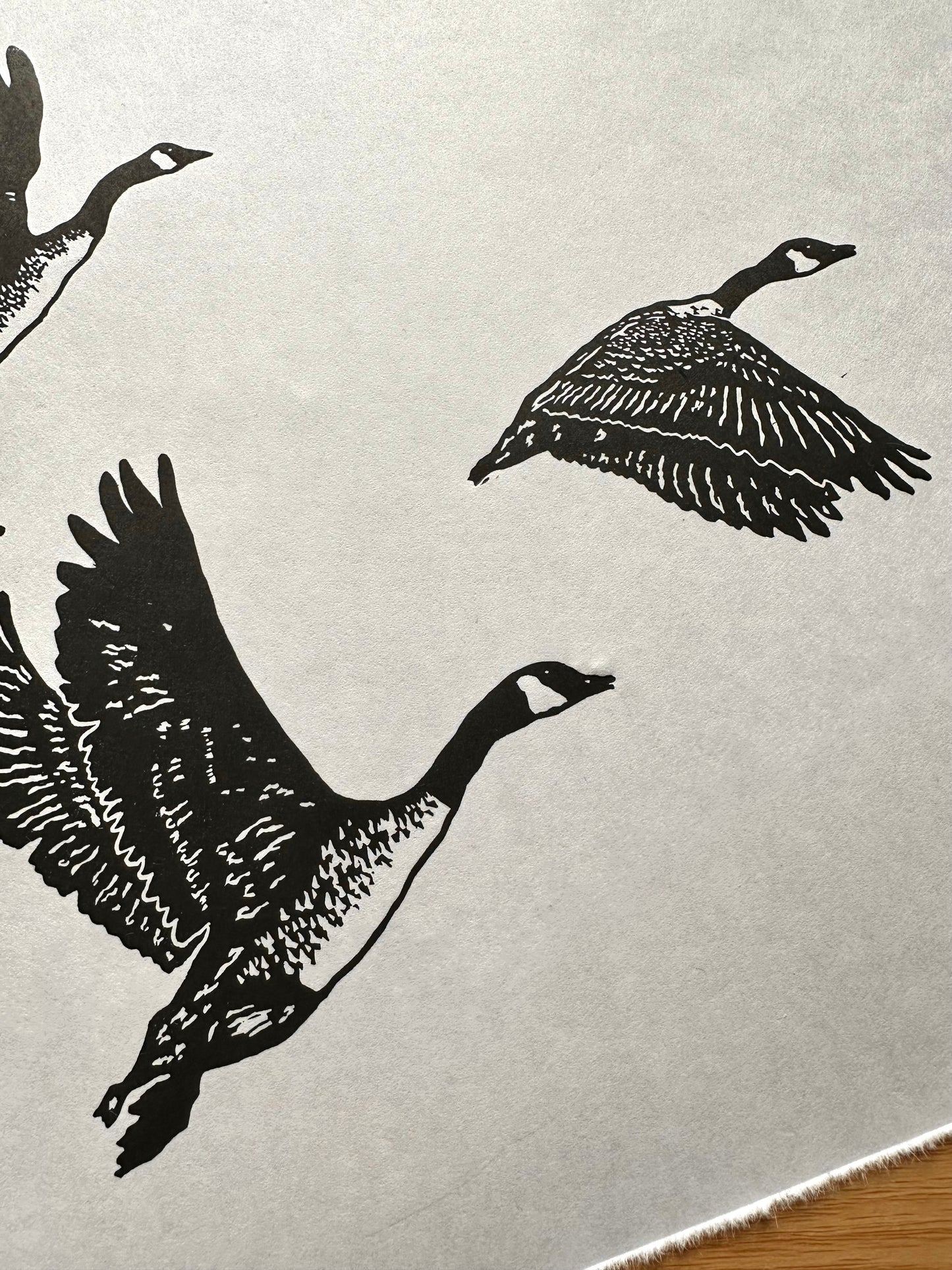 'Fly Away Home' limited edition linocut print