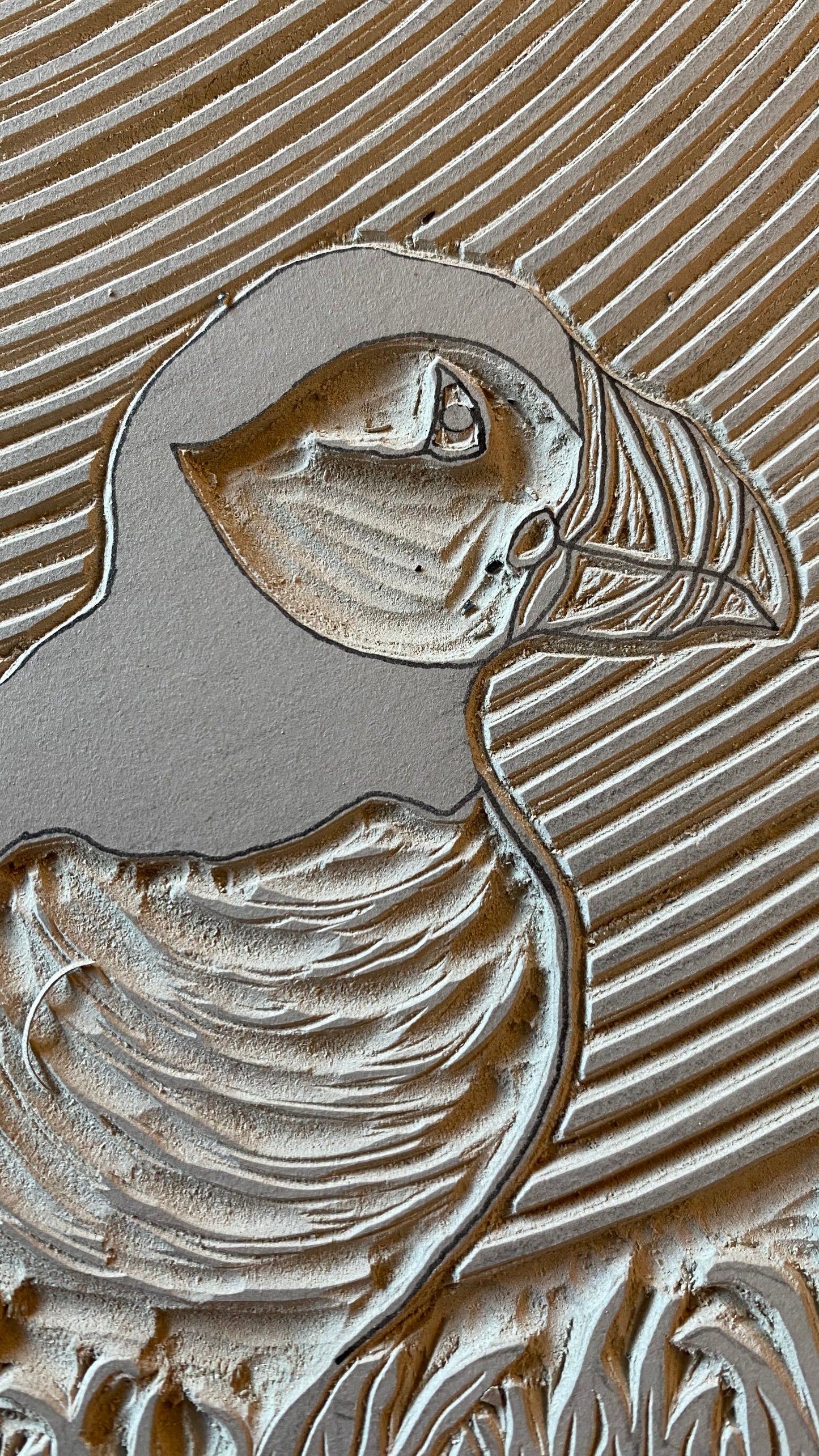 'Lundy' limited edition linocut print