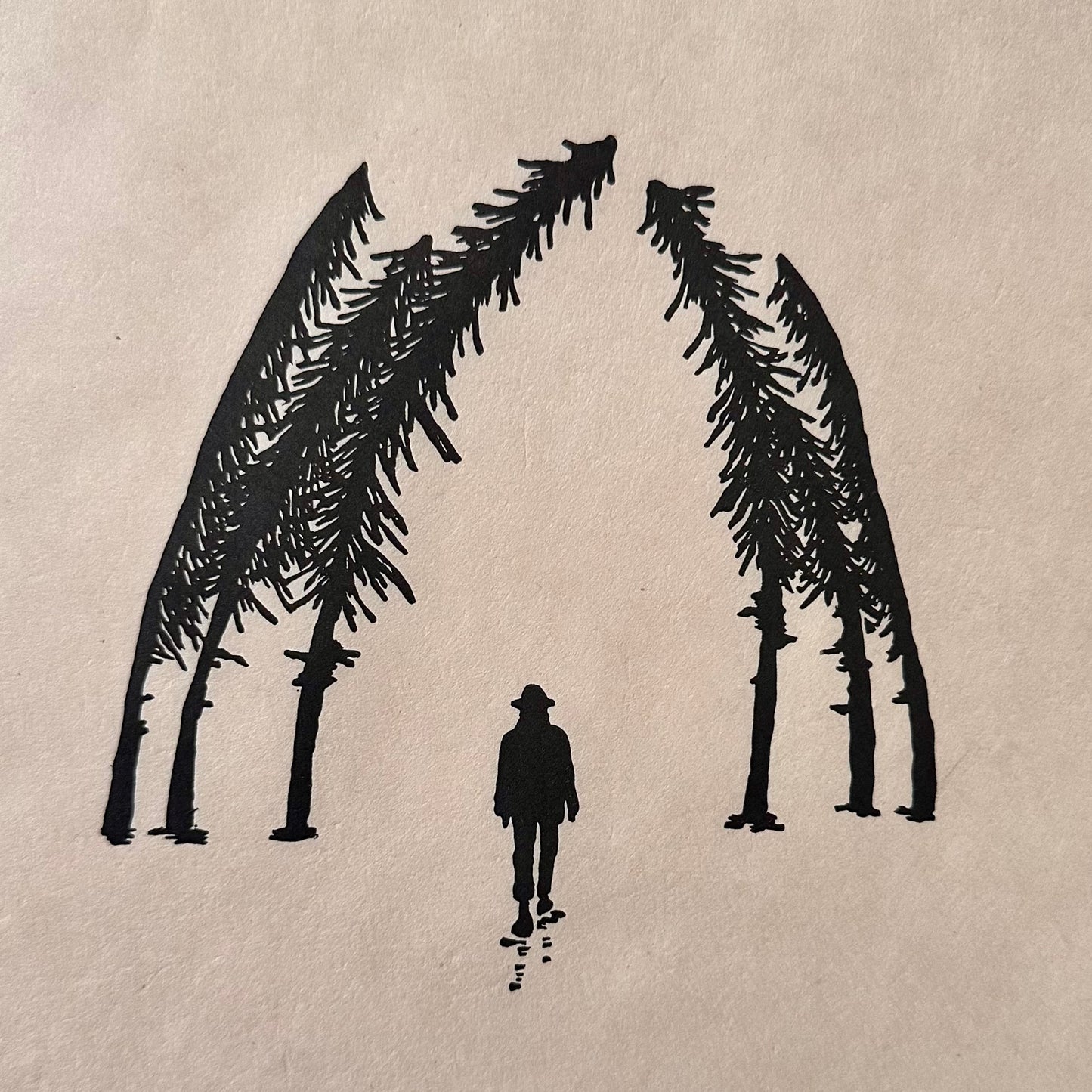 ‘Listen to the Trees' limited edition linocut print