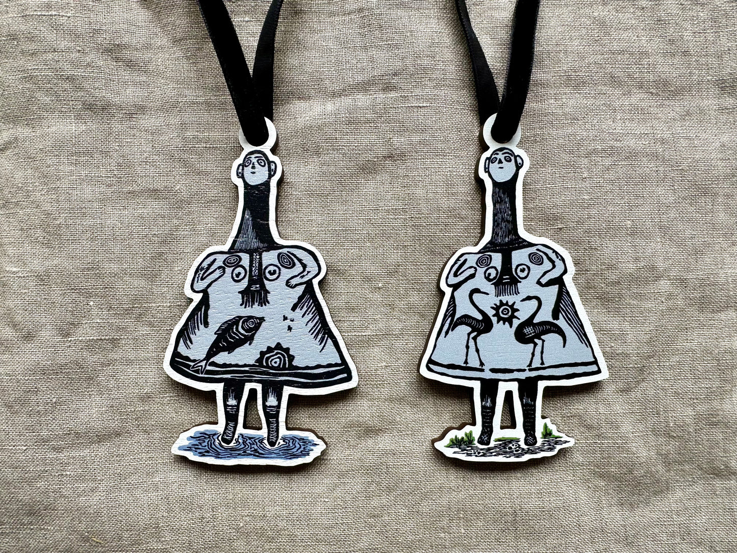 Wooden hanging decorations - Nature Goddess