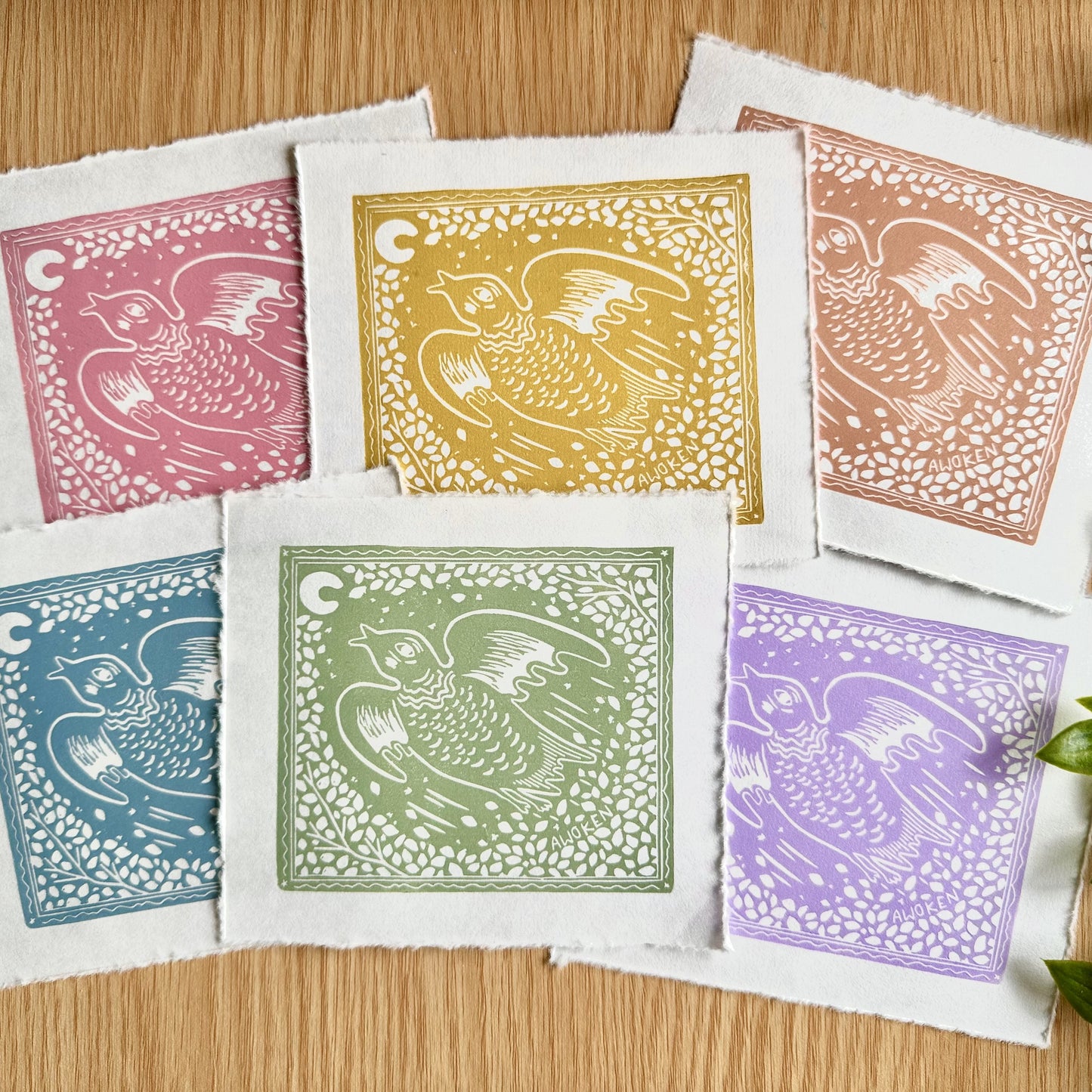 'Awoken' limited edition linocut print