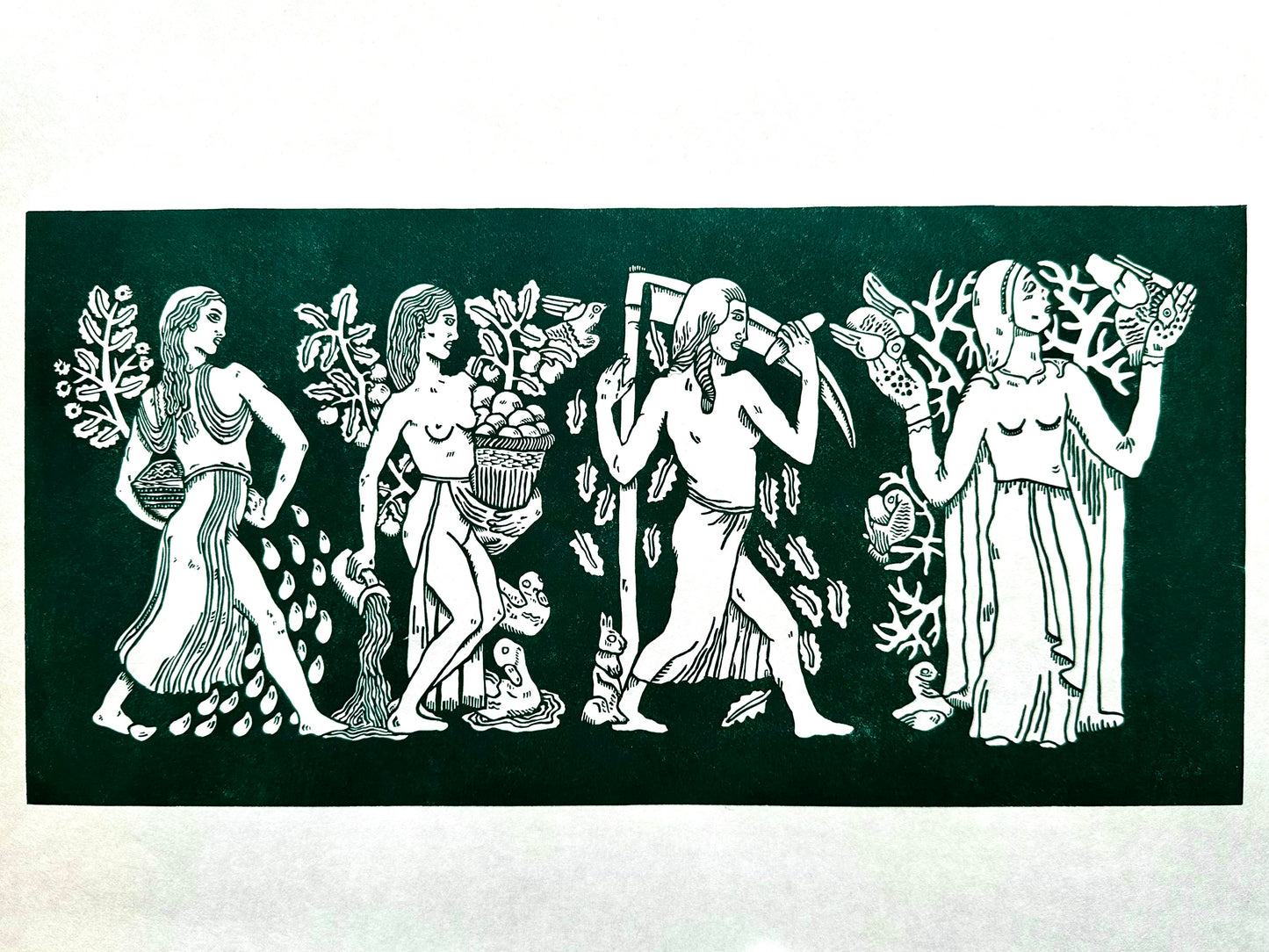 'Solstice' limited edition linocut print