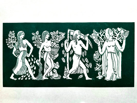 'Solstice' limited edition linocut print
