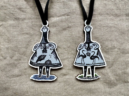Wooden hanging decorations - Nature Goddess