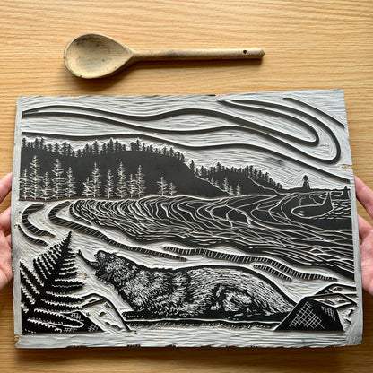 'Vancouver Island' limited edition linocut print