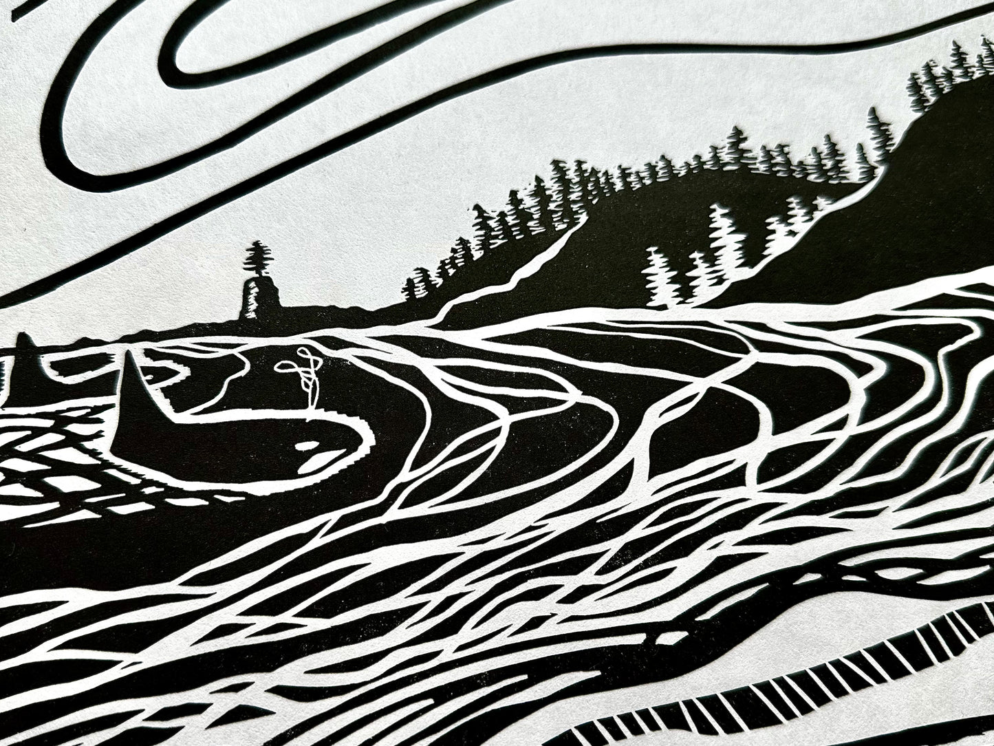 'Vancouver Island' limited edition linocut print