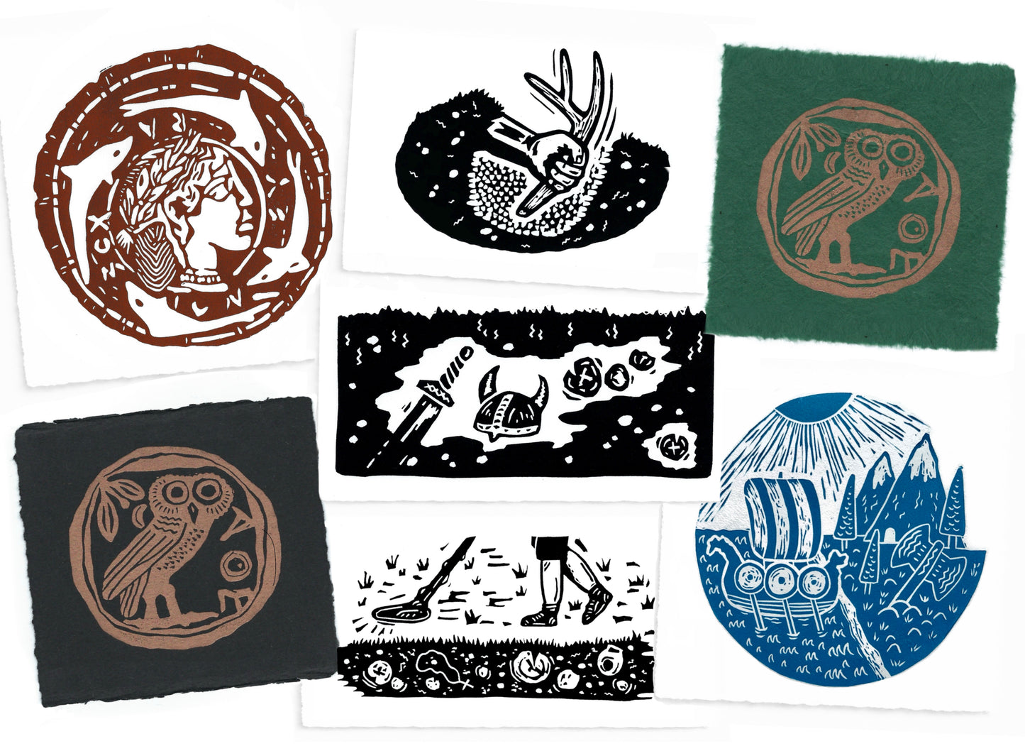 The HISTORY Collection - original linocut prints