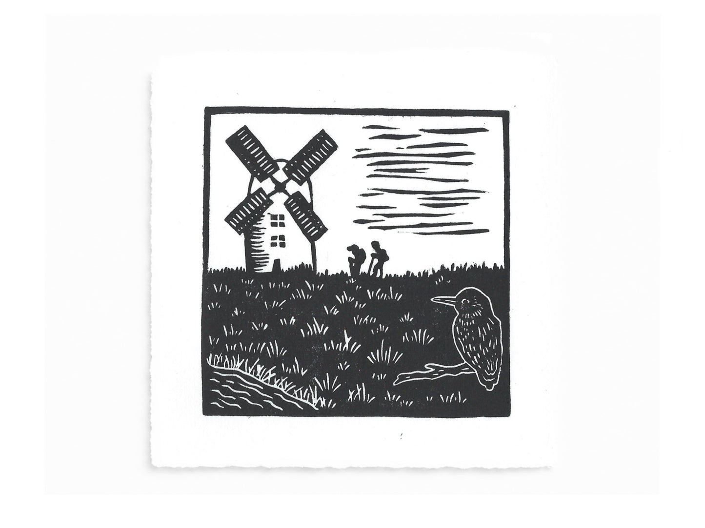 The TINY LANDSCAPES Collection - original linocut prints
