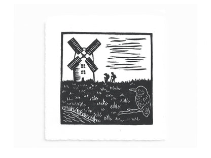 The TINY LANDSCAPES Collection - original linocut prints
