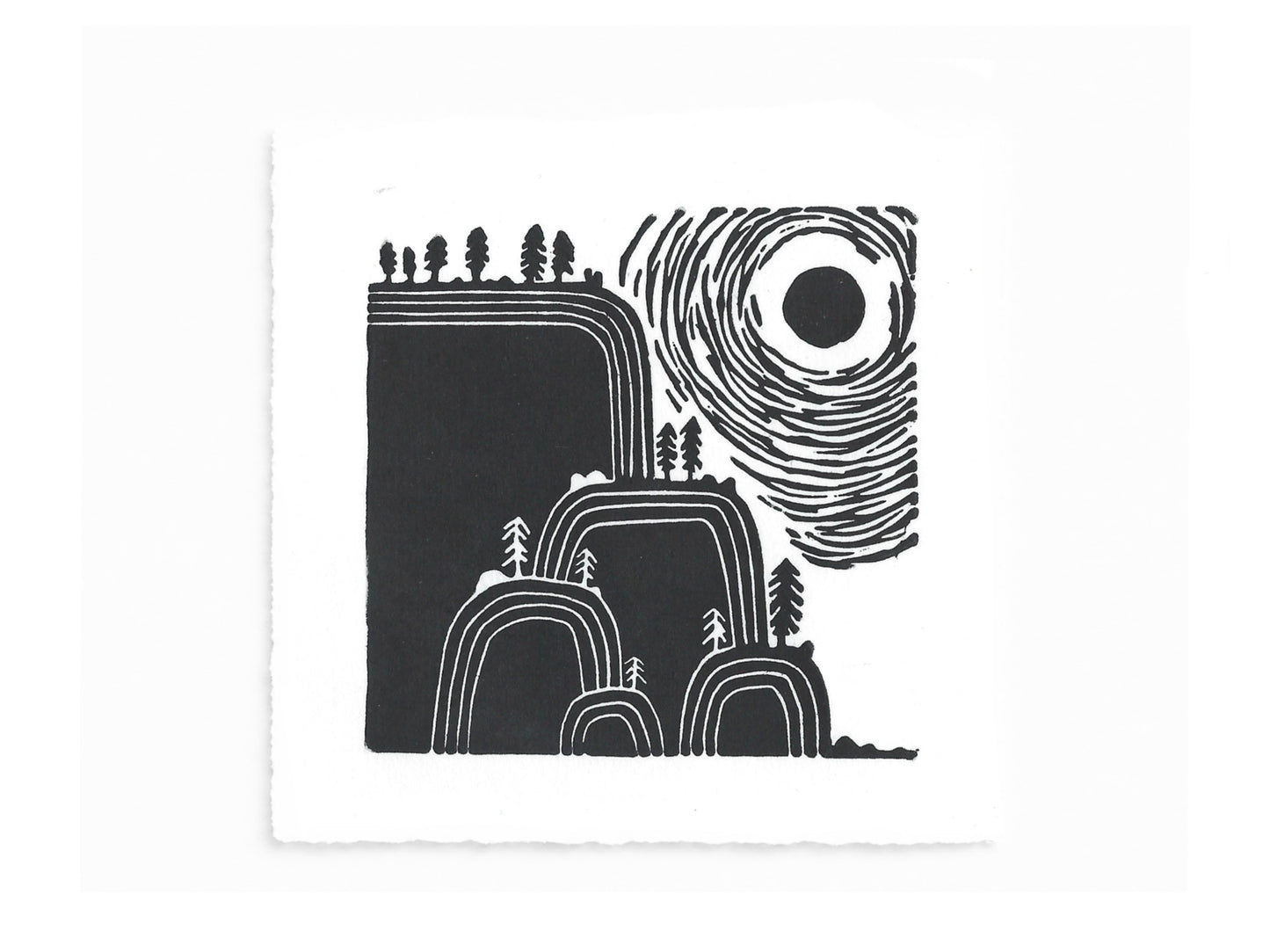 The TINY LANDSCAPES Collection - original linocut prints