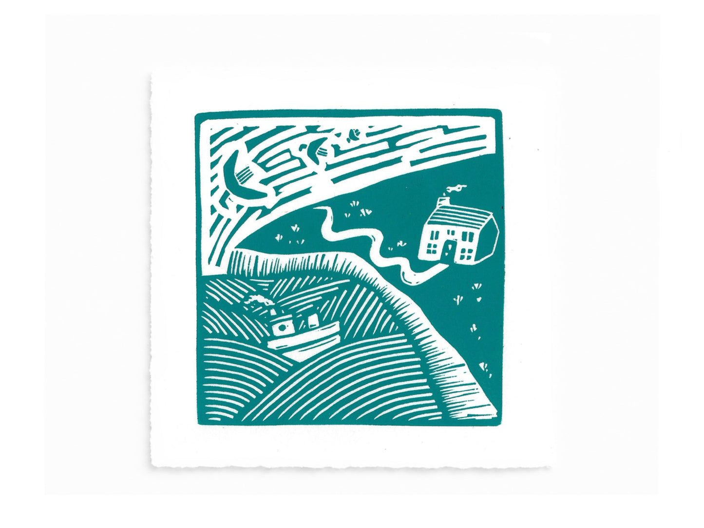 The TINY LANDSCAPES Collection - original linocut prints