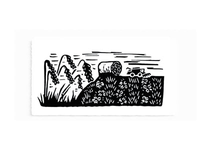 The TINY LANDSCAPES Collection - original linocut prints