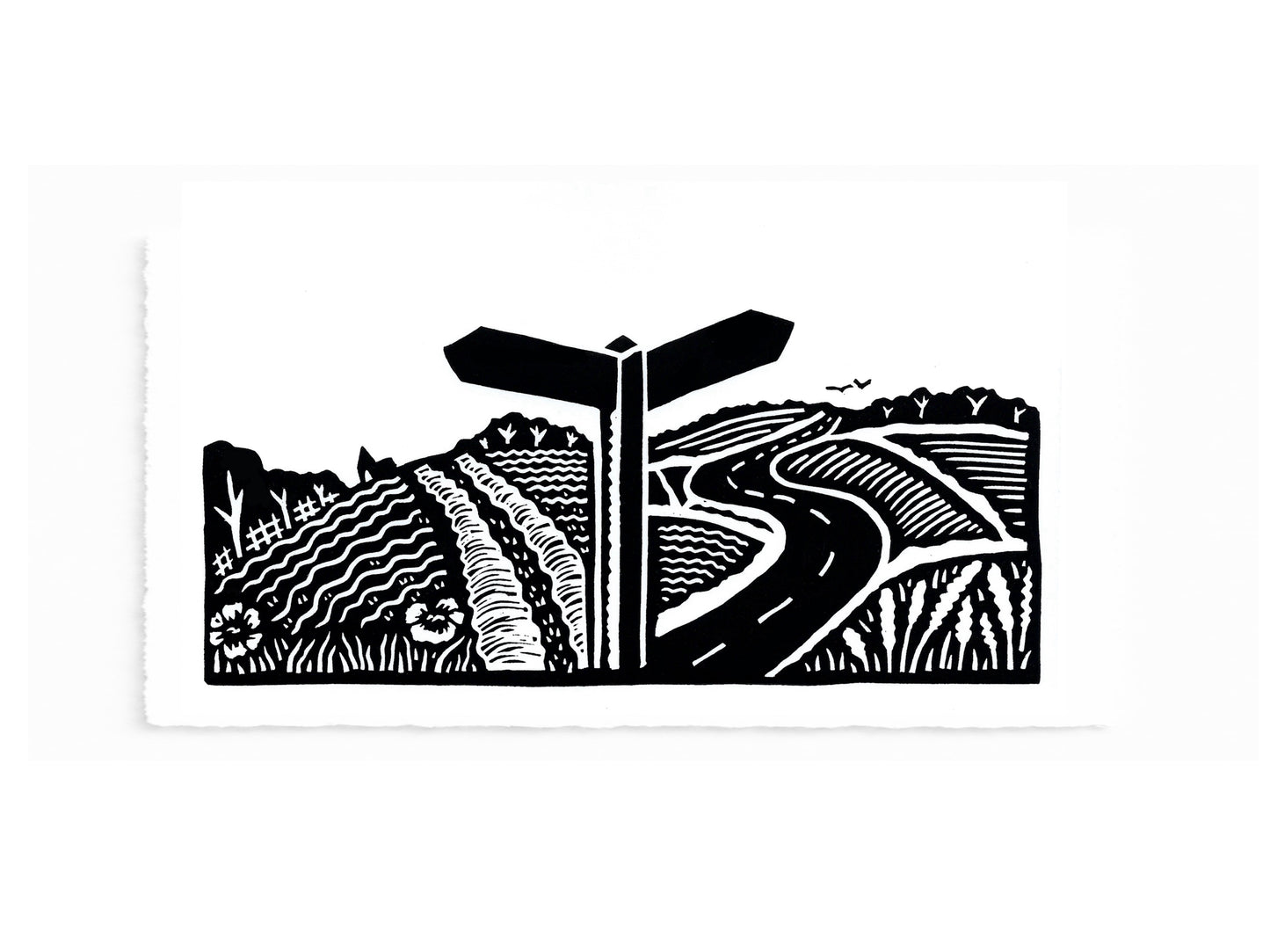 The TINY LANDSCAPES Collection - original linocut prints