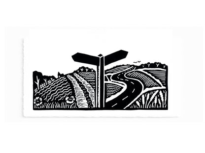 The TINY LANDSCAPES Collection - original linocut prints