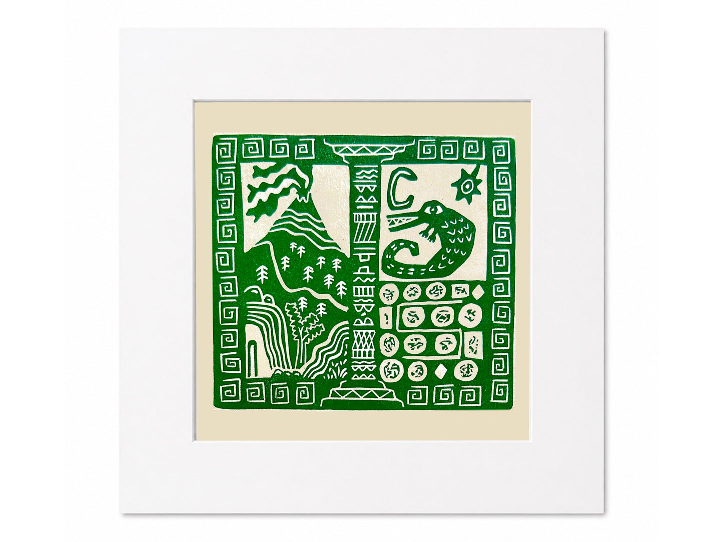 'El Dorado' - Limited edition rainforest folk linocut print
