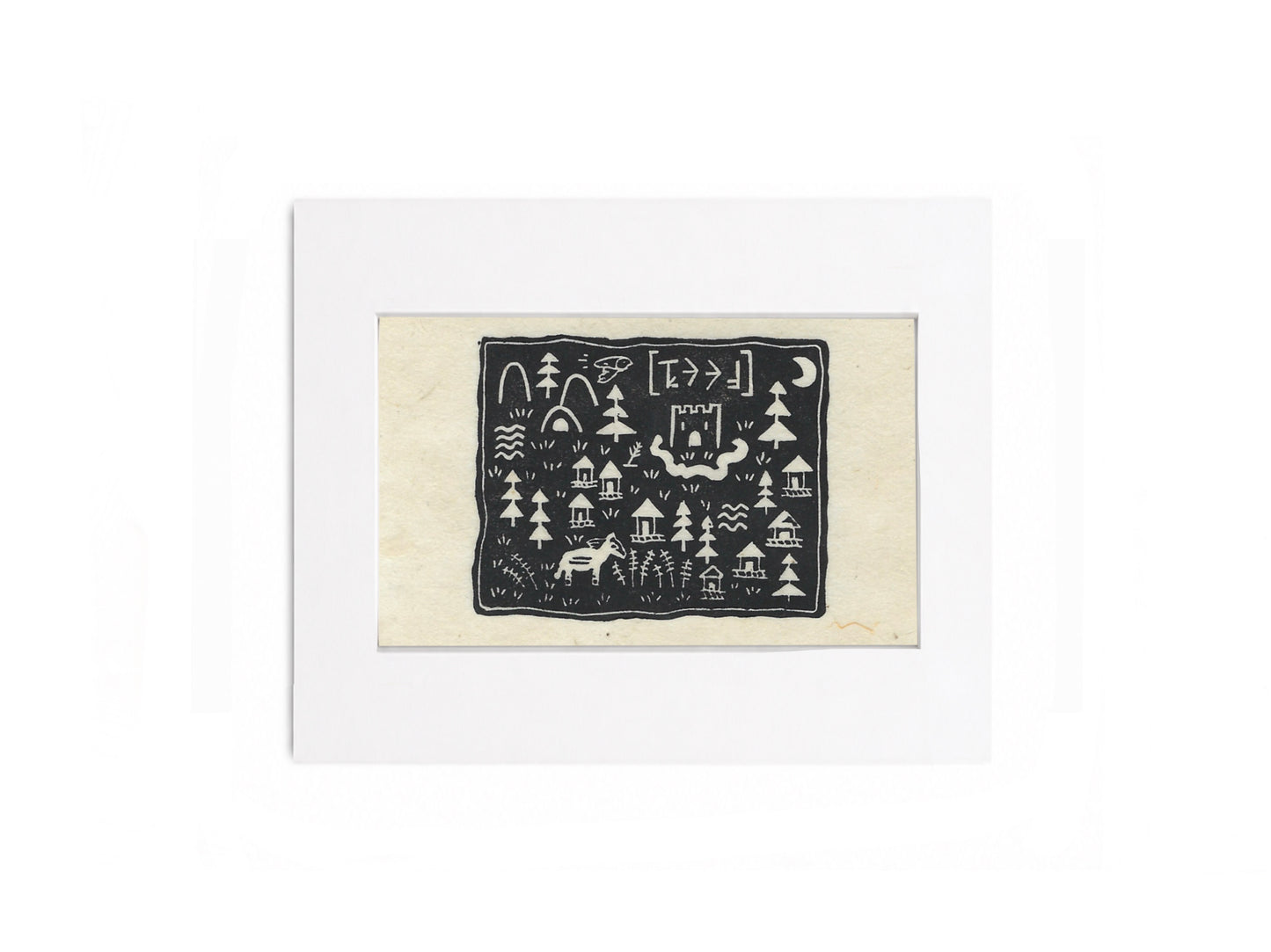 Mini medieval fantasy maps - limited edition hand printed linocut