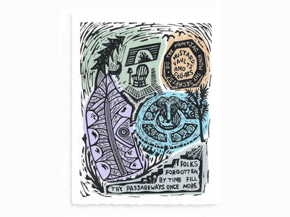 The WORDS Collection - original linocut prints