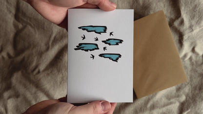 'Soar' Greeting Card on Recycled paper